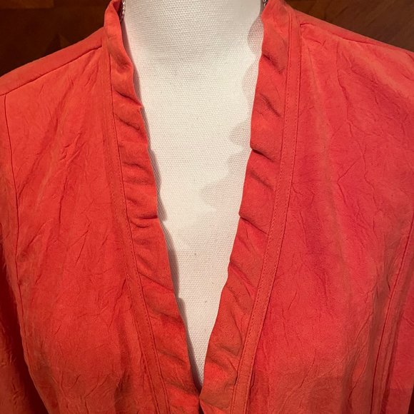 "Chico's" Textured Ruffled Jacket - Picture 2 of 6